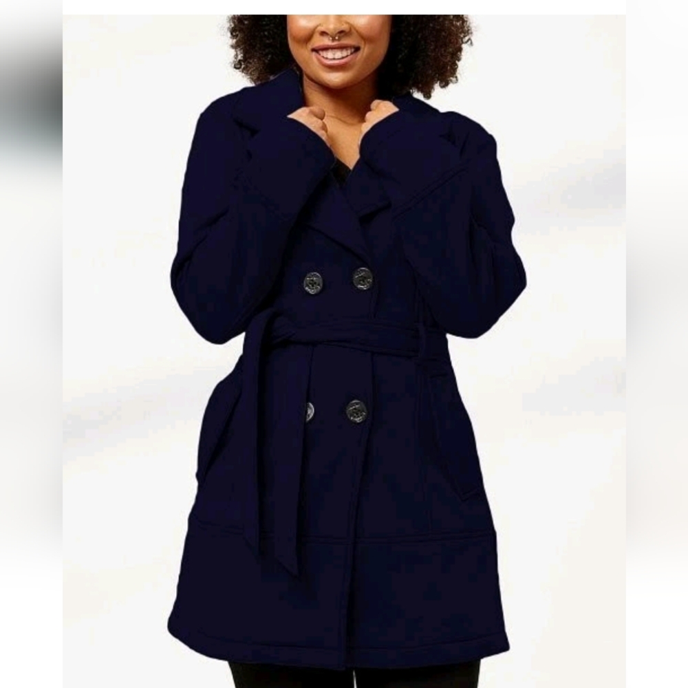 Big Chill Women's Navy Trench Coat
